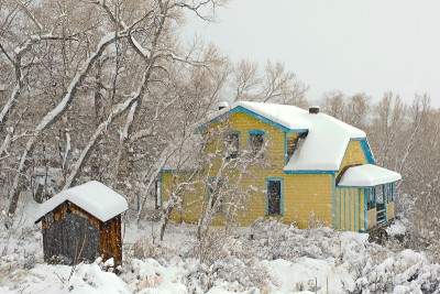 Snow at the Oak House